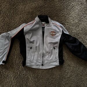 Womens Harley-Davidson Gray and Black Mesh Riding Jacket
